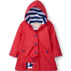 Hatley Red & Navy Kids Rain Jacket - 2T